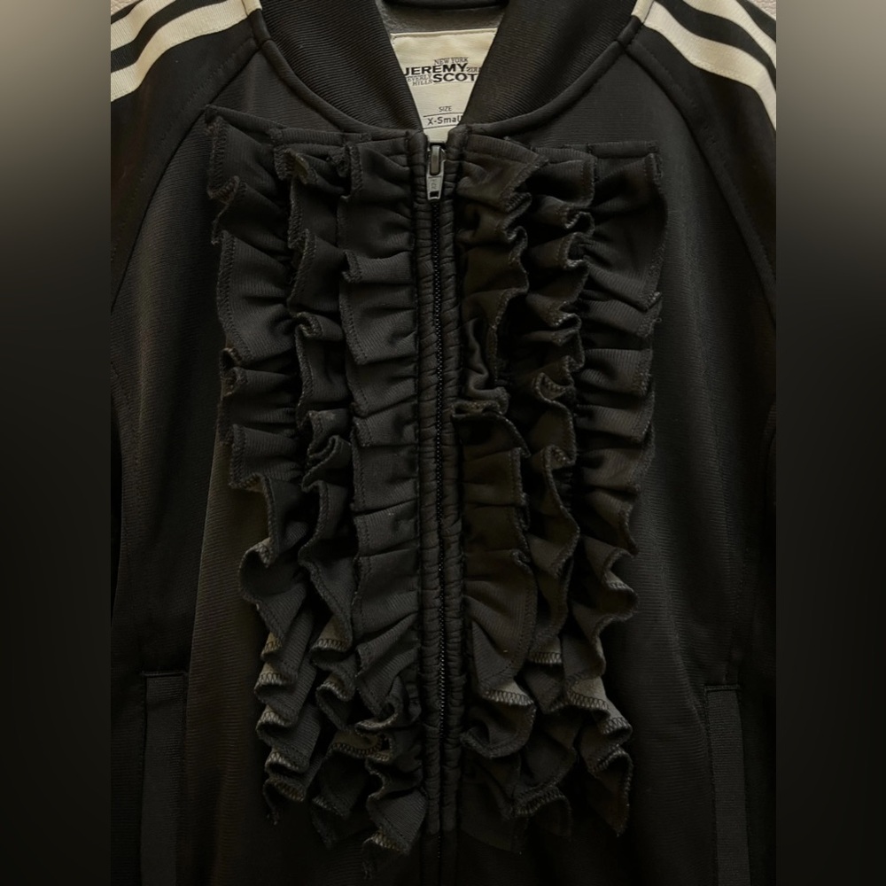 Adidas x Jeremy Scott (RARE) Tuxedo Ruffle Track Jacket - Picture 2 of 4